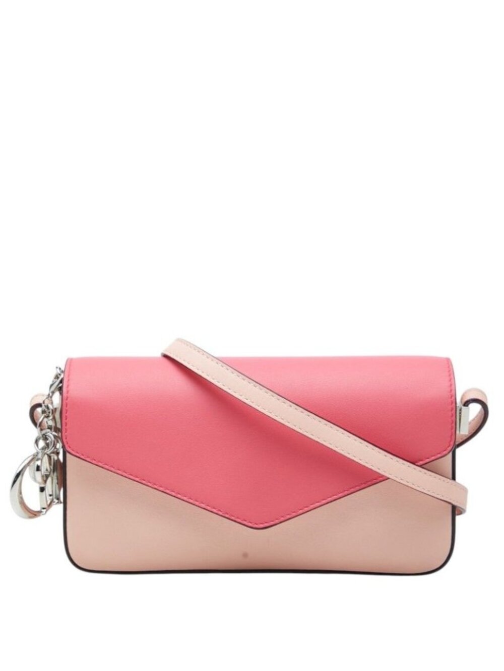 Diorissimo Promenade Envelope Crossbody Shoulder Bag Pink Leather